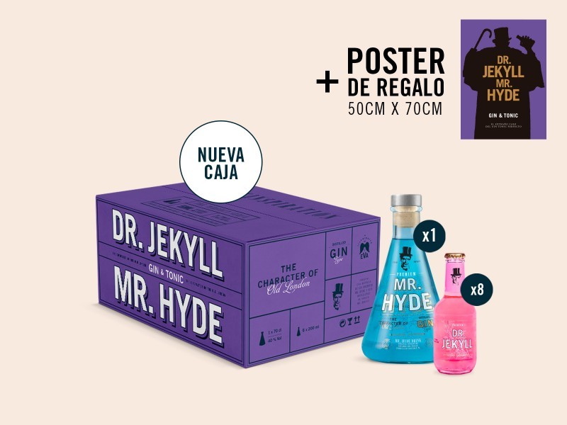 Caja Gin & Tonic con 8 Tonicas Dr. Jekyll & Mr. Hyde