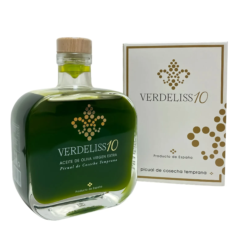 Aceite Verdeliss 10 Picual 50% Sin Filtrar Cosecha Temprana 500ml con Estuche