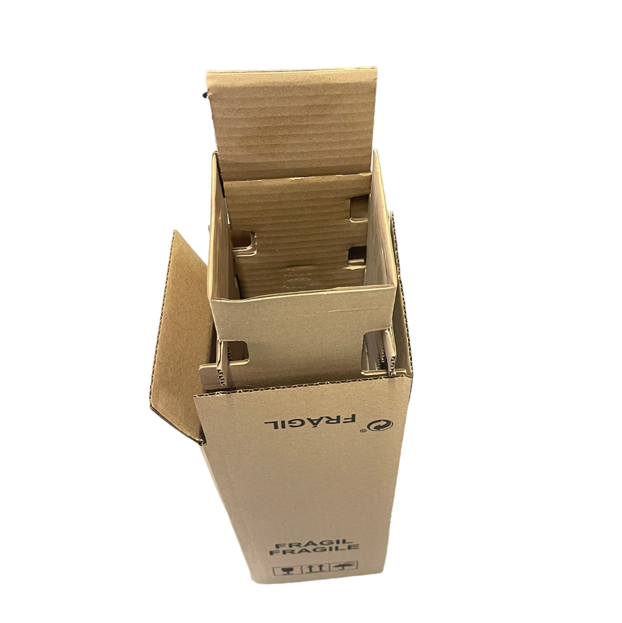 Pack de 10 Cajas de Cartón Reforzada para 1 Botella de Vino