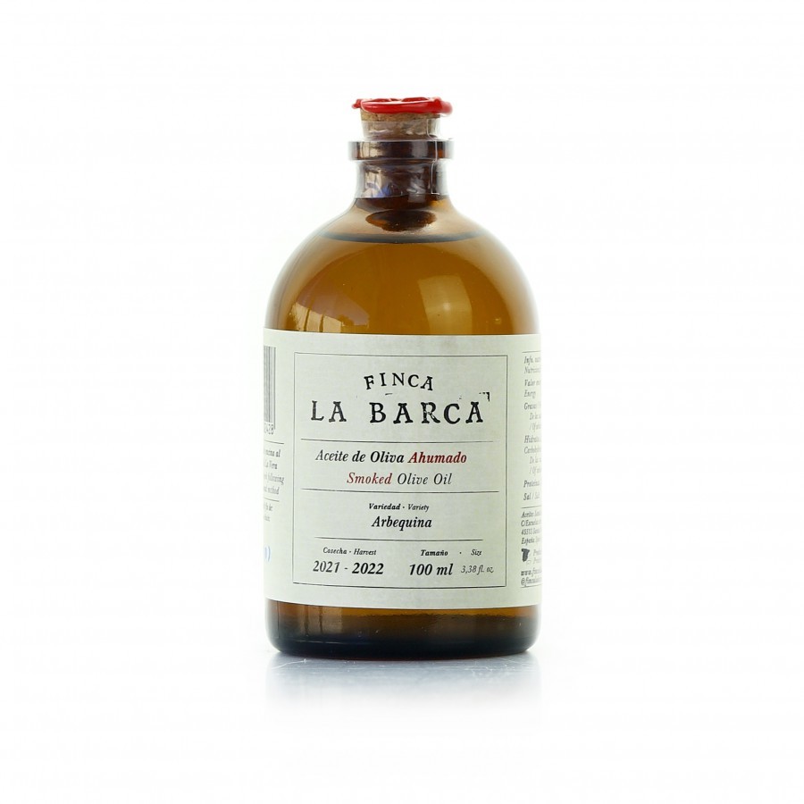 Aceite Ahumado Arbequina Finca la Barca Botella 100 ml
